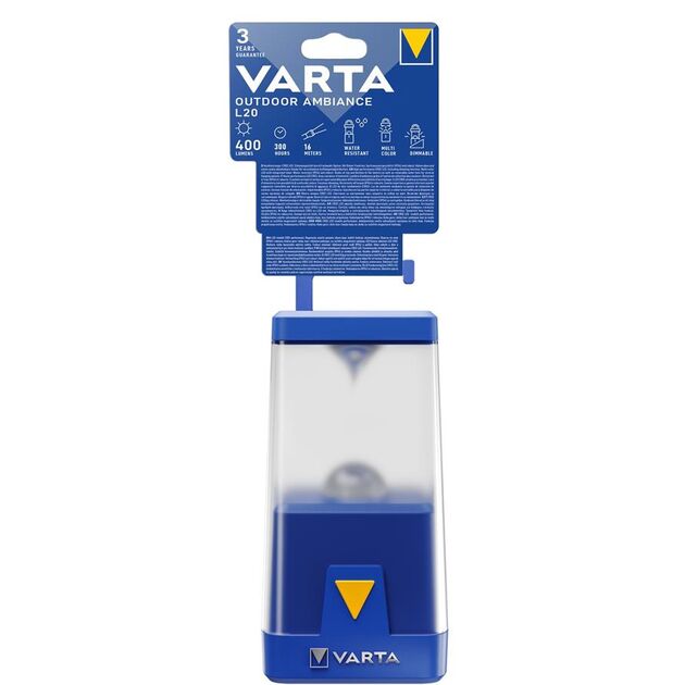 VARTA Ліхтар кемпінговий Ambiance L20, IP54, до 400 люмен, до 300 годин роботи, 6хАА, фото  | SNABZHENIE.com.ua