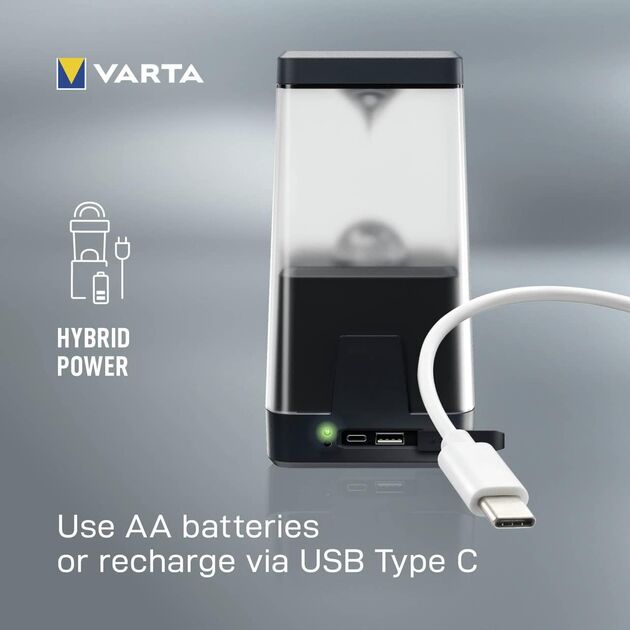 VARTA Ліхтар кемпінговий Ambiance L30RH з гібридною системою живлення акумулятор/батарейки, IP54, до 500 люмен, до 370 годин роботи, 3хАА, фото , изображение 7 | SNABZHENIE.com.ua VARTA Ліхтар кемпінговий Ambiance L30RH з гібридною системою живлення акумулятор/батарейки, IP54, до 500 люмен, до 370 годин роботи, 3хАА, фото , изображение 7 | SNABZHENIE.com.ua