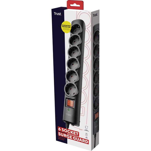 Trust Мережевий фільтр Surge Guard 6XSchuko 1.8м Black, фото , изображение 7 | SNABZHENIE.com.ua Trust Мережевий фільтр Surge Guard 6XSchuko 1.8м Black, фото , изображение 7 | SNABZHENIE.com.ua