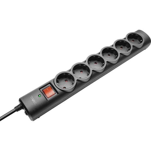 Trust Мережевий фільтр Surge Guard 6XSchuko 1.8м Black, фото  | SNABZHENIE.com.ua