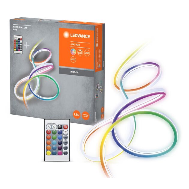 LEDVANCE Стрічка світлодіодна NEON FLEX 4W, 2M RGB USB RC, фото  | SNABZHENIE.com.ua
