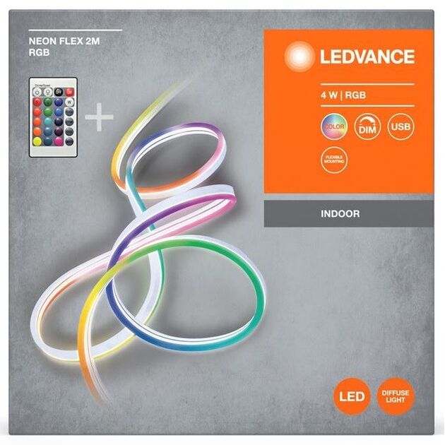 LEDVANCE Стрічка світлодіодна NEON FLEX 4W, 2M RGB USB RC, фото , изображение 10 | SNABZHENIE.com.ua LEDVANCE Стрічка світлодіодна NEON FLEX 4W, 2M RGB USB RC, фото , изображение 10 | SNABZHENIE.com.ua