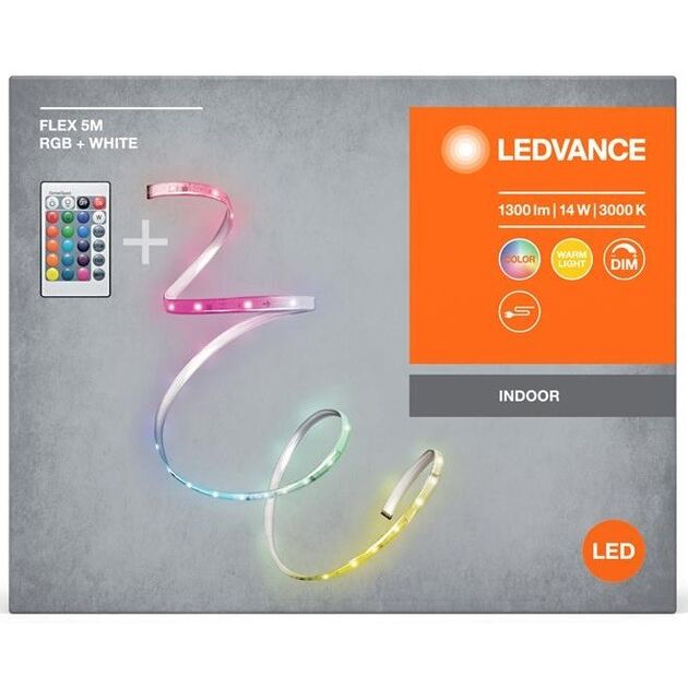 LEDVANCE Стрічка світлодіодна FLEX 14W, 1300Lm, 5M RGB 3000K RC, фото , изображение 6 | SNABZHENIE.com.ua LEDVANCE Стрічка світлодіодна FLEX 14W, 1300Lm, 5M RGB 3000K RC, фото , изображение 6 | SNABZHENIE.com.ua