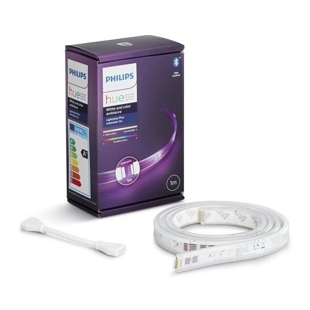 Philips Hue Стрічка світлодіодна розумна Plus, 0.5W(20Вт), 2000K-6500K, RGB, ZigBee, димування, подовжувач, 1м, фото  | SNABZHENIE.com.ua