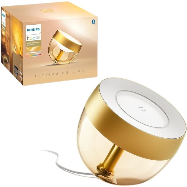 Philips Hue Настільний світильник розумний  Iris, 2000K-6500K, RGB, ZigBee, Bluetooth, димування, золотий, фото  | SNABZHENIE.com.ua