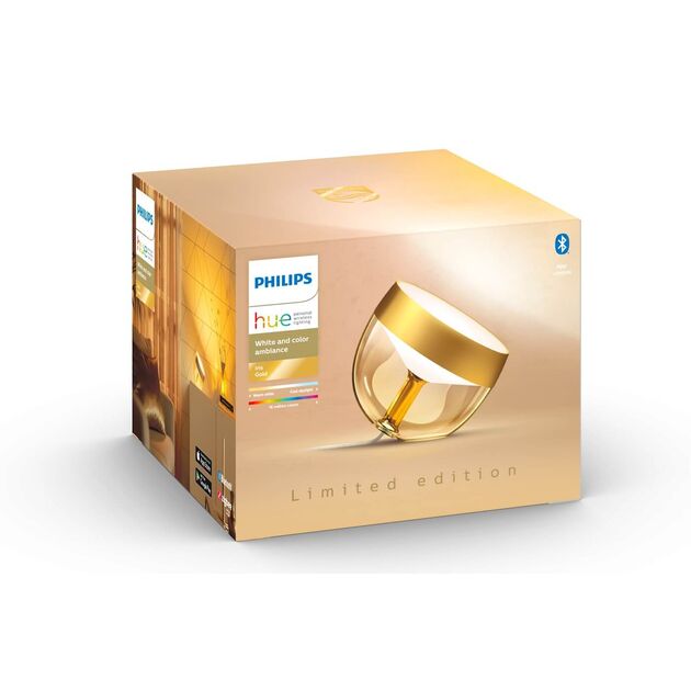 Philips Hue Настільний світильник розумний  Iris, 2000K-6500K, RGB, ZigBee, Bluetooth, димування, золотий, фото , зображення 9 | SNABZHENIE.com.ua