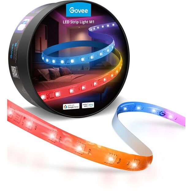Govee Стрічка світлодіодна розумна H61E1, 5м, RGBICW, WI-FI/Bluetooth, білий, фото  | SNABZHENIE.com.ua