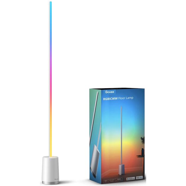 Govee Торшер розумний H6072 Lyra, 1500Lm, RGBICWW, WI-FI/Bluetooth, білий, фото  | SNABZHENIE.com.ua
