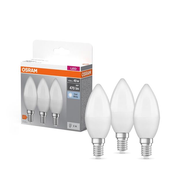 Osram Набір ламп 3шт LED E14 4.9Вт 4000К 470Лм B40, фото , изображение 3 | SNABZHENIE.com.ua Osram Набір ламп 3шт LED E14 4.9Вт 4000К 470Лм B40, фото , изображение 3 | SNABZHENIE.com.ua