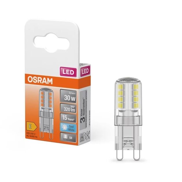 Osram Лампа LED G9 2.6Вт 4000К 320Лм PIN30, фото , изображение 3 | SNABZHENIE.com.ua Osram Лампа LED G9 2.6Вт 4000К 320Лм PIN30, фото , изображение 3 | SNABZHENIE.com.ua