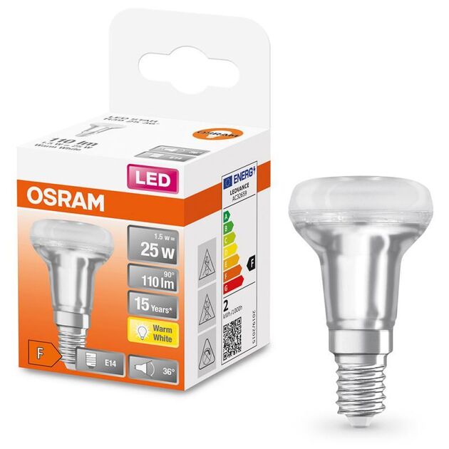 Osram Лампа LED E14 1.5Вт 2700К 110Лм R39 STAR, фото , изображение 3 | SNABZHENIE.com.ua Osram Лампа LED E14 1.5Вт 2700К 110Лм R39 STAR, фото , изображение 3 | SNABZHENIE.com.ua
