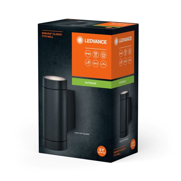 LEDVANCE Cвітильник GU10 фасадний IP65 ENDURA CLASSIC ITYS WALL чорний, фото , изображение 6 | SNABZHENIE.com.ua LEDVANCE Cвітильник GU10 фасадний IP65 ENDURA CLASSIC ITYS WALL чорний, фото , изображение 6 | SNABZHENIE.com.ua