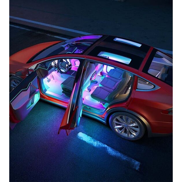 Govee Набір розумного підсвічування для автомобіля H7090 Interior Car Lights, RGBIC, Bluetooth, чорний, фото , изображение 7 | SNABZHENIE.com.ua Govee Набір розумного підсвічування для автомобіля H7090 Interior Car Lights, RGBIC, Bluetooth, чорний, фото , изображение 7 | SNABZHENIE.com.ua