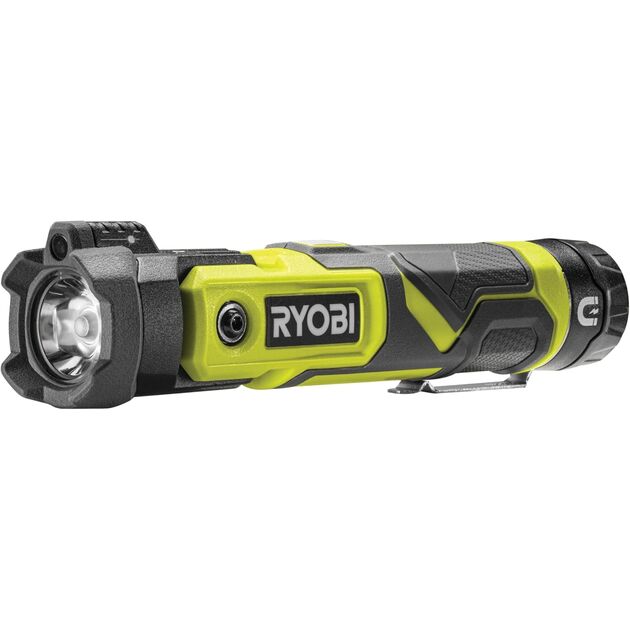 Ryobi Ліхтар ручний акумуляторний USB Lithium RLP4-0, 4В, 640лм, 3 функції освітлення, поворотна головка, магніт (без АКБ та ЗП), фото  | SNABZHENIE.com.ua