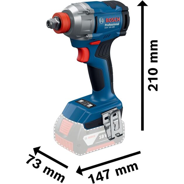 Bosch Гайковерт ударний Bosch GDX 18V-285 18В до 3600об·хв 285Нм квадрат 1/2" ЗП 1.1кг, фото , изображение 3 | SNABZHENIE.com.ua