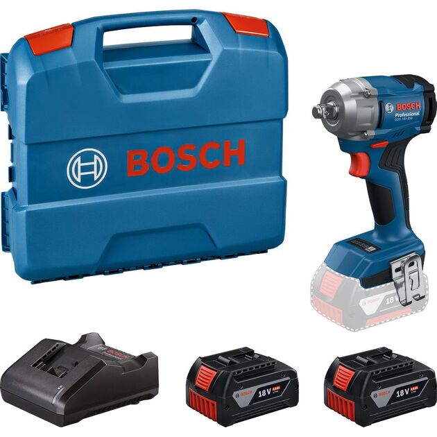 Bosch Гайковерт ударний Bosch GDS 18V-350 18В 2x4А·год до 3400об·хв 85/200/350Нм квадрат 1/2" ЗП GAL 18V-20 кейс 1.1кг, фото  | SNABZHENIE.com.ua