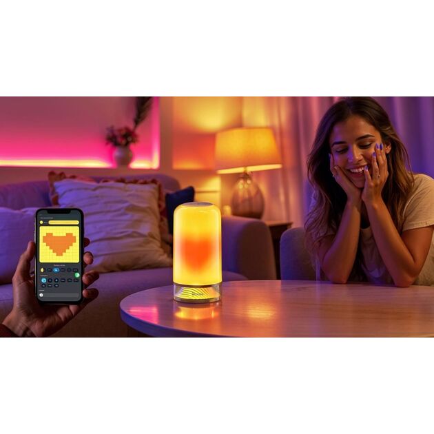 Govee Настільний світильник розумний H6022 Table Lamp 2, RGBICWW, WI-FI/Bluetooth, білий, фото , зображення 7 | SNABZHENIE.com.ua Govee Настільний світильник розумний H6022 Table Lamp 2, RGBICWW, WI-FI/Bluetooth, білий, фото , зображення 7 | SNABZHENIE.com.ua