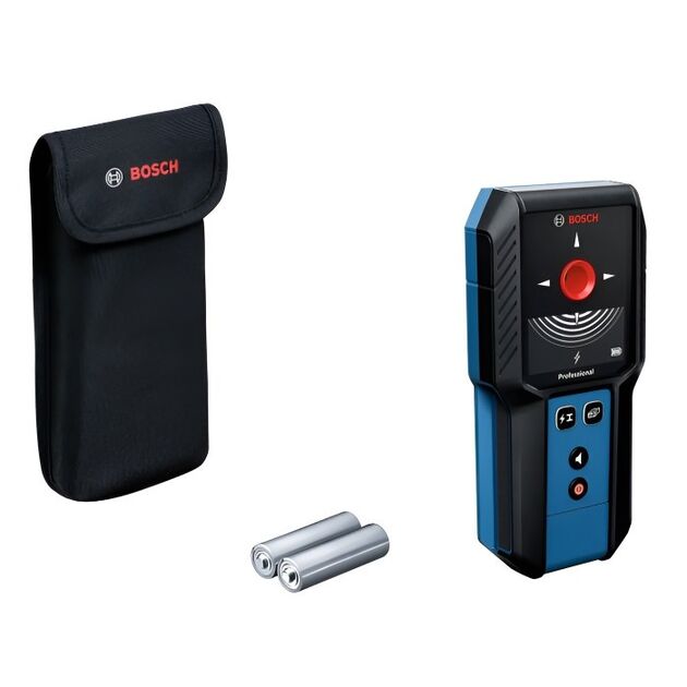 Bosch Детектор акумуляторний GMS 120-27 Professional, до 120мм, 2ААх1.5В, IP54, чохол, 0.24кг, фото , зображення 7 | SNABZHENIE.com.ua Bosch Детектор акумуляторний GMS 120-27 Professional, до 120мм, 2ААх1.5В, IP54, чохол, 0.24кг, фото , зображення 7 | SNABZHENIE.com.ua