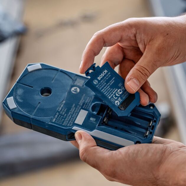 Bosch Детектор акумуляторний GMS 120-27 Professional, до 120мм, 2ААх1.5В, IP54, чохол, 0.24кг, фото , зображення 5 | SNABZHENIE.com.ua Bosch Детектор акумуляторний GMS 120-27 Professional, до 120мм, 2ААх1.5В, IP54, чохол, 0.24кг, фото , зображення 5 | SNABZHENIE.com.ua