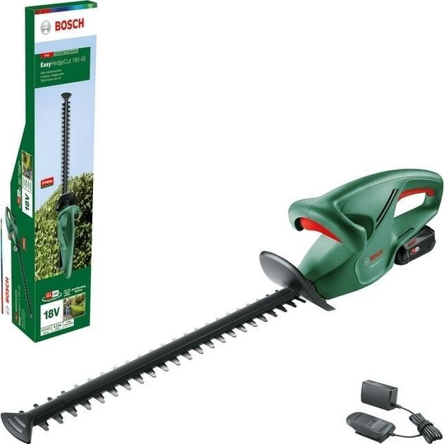 Bosch Кущоріз акумуляторний Bosch EasyHedgeCut 18-45 18В акб 1х2А·год лезо 45см крок різу 15мм ЗП 3.7кг, фото  | SNABZHENIE.com.ua