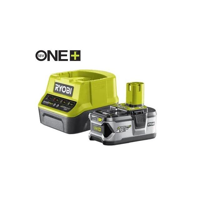 Ryobi Набір акумулятора та зарядного пристрою ONE+ RC18120-140G 18В 1х4А·год ЗП 2А, фото , зображення 2 | SNABZHENIE.com.ua Ryobi Набір акумулятора та зарядного пристрою ONE+ RC18120-140G 18В 1х4А·год ЗП 2А, фото , зображення 2 | SNABZHENIE.com.ua