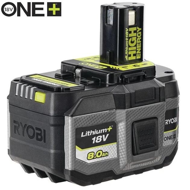 Ryobi Акумулятор ONE+ RB1880T High Energy Lithium+ 18В 8А·год 1.3кг, фото  | SNABZHENIE.com.ua