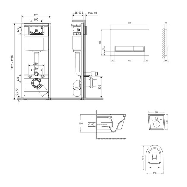 Готовое решение Qtap для ванной комнаты: подвесной унитаз Swan Ultra Quiet 520×360×320 + комплект инсталляции Nest 4 в 1 (линейная клавиша White), фото , изображение 2 | SNABZHENIE.com.ua Готовое решение Qtap для ванной комнаты: подвесной унитаз Swan Ultra Quiet 520×360×320 + комплект инсталляции Nest 4 в 1 (линейная клавиша White), фото , изображение 2 | SNABZHENIE.com.ua