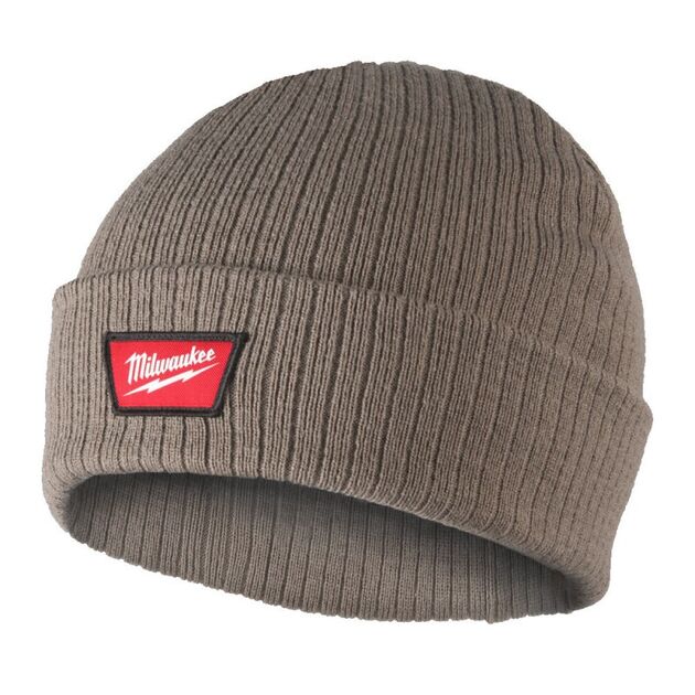 Шапка с манжетой BNC MILWAUKEE, коричневая (ONE-SIZE), фото  | SNABZHENIE.com.ua