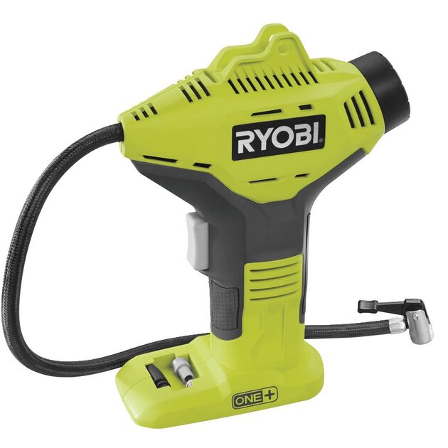 Ryobi Компресор автомобільний акумуляторний R18PI-0, 18В ONE+, 10.3бар, 16л/хвил, без АКБ та ЗПЗП), фото  | SNABZHENIE.com.ua