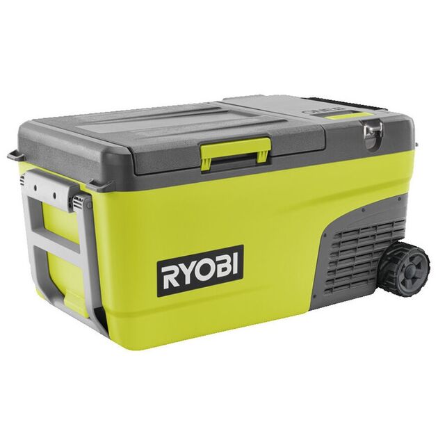 Ryobi Холодильник мобільний акумуляторний RY18CB23A-0, 18В ONE+, робота від 220 або 12В, температура +20…-20, об'єм 23л, фото  | SNABZHENIE.com.ua