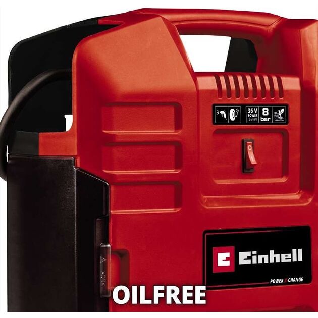 Einhell Компресор автомобільний TE-AC 36/8 Li OF Set-Solo PXC акум, 130 л/хв, (без АКБ та ЗП), фото , изображение 4 | SNABZHENIE.com.ua Einhell Компресор автомобільний TE-AC 36/8 Li OF Set-Solo PXC акум, 130 л/хв, (без АКБ та ЗП), фото , изображение 4 | SNABZHENIE.com.ua