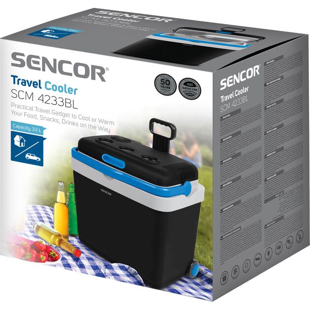 Sencor Холодильник дорожній, 48.8х45.6х34.3, 33л, 1дв, на колесах, чорний, фото , изображение 4 | SNABZHENIE.com.ua Sencor Холодильник дорожній, 48.8х45.6х34.3, 33л, 1дв, на колесах, чорний, фото , изображение 4 | SNABZHENIE.com.ua