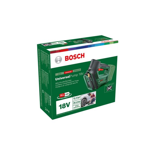 Bosch Компресор автомобільний акумуляторний UniversalPump, 18 В, без АКБ та ЗП, фото , зображення 10 | SNABZHENIE.com.ua Bosch Компресор автомобільний акумуляторний UniversalPump, 18 В, без АКБ та ЗП, фото , зображення 10 | SNABZHENIE.com.ua
