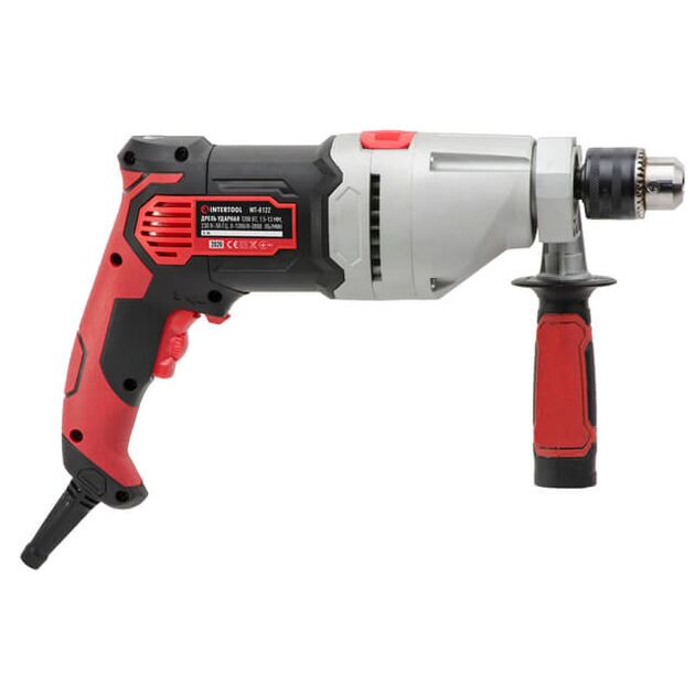 Дриль ударний 1200Вт, 2 швидкості: 0-1200/0-2800об/хв, 1,5-13мм, метал. корпус редуктора, , фото , изображение 5 | SNABZHENIE.com.ua
