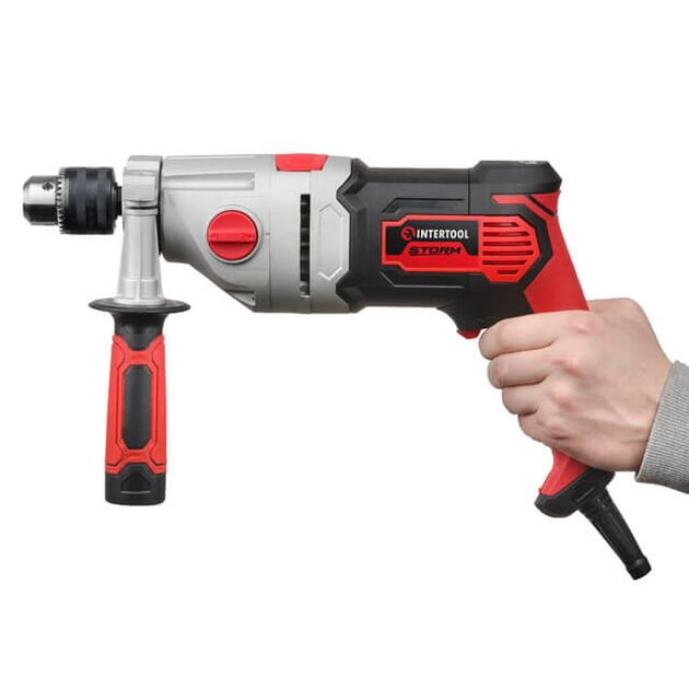 Дриль ударний 1200Вт, 2 швидкості: 0-1200/0-2800об/хв, 1,5-13мм, метал. корпус редуктора, , фото , изображение 8 | SNABZHENIE.com.ua