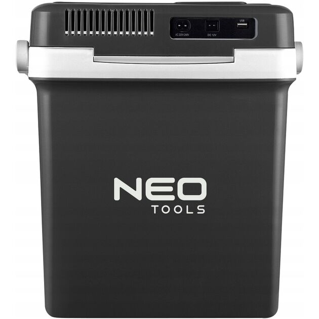 Neo Tools Холодильник мобільний, 2в1, 26л, 230/12В, підігрів 55Вт, охолодження 60Вт, електронна панель, USB-порт, 3.8кг, фото  | SNABZHENIE.com.ua
