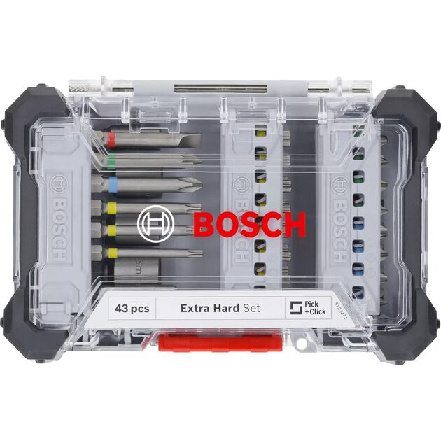 Bosch Біти Extra Hard Screwdriver Bit Set, набір 46шт, магнітний бітотримач, PH,PZ,T, SL, HEX, кейс, фото , изображение 3 | SNABZHENIE.com.ua Bosch Біти Extra Hard Screwdriver Bit Set, набір 46шт, магнітний бітотримач, PH,PZ,T, SL, HEX, кейс, фото , изображение 3 | SNABZHENIE.com.ua