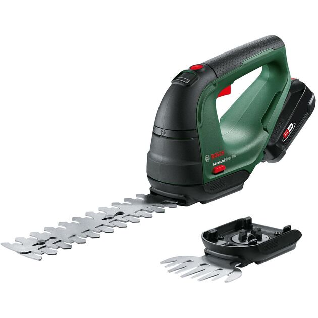 Bosch Ножиці для трави акумуляторні AdvancedShear 18V-10 + насадка кущоріз 10/20см крок різу 8мм 1xPBA 2.0Ah 2.45кг, фото  | SNABZHENIE.com.ua