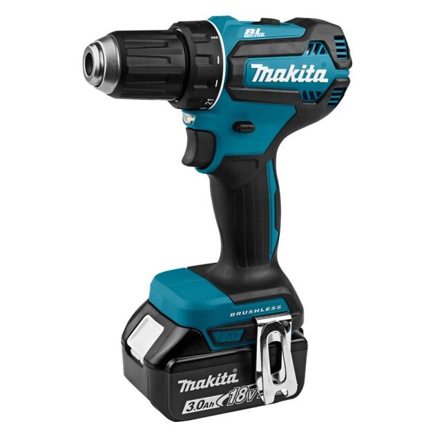 Makita Шурупокрут-дриль акумуляторний DDF485SFJ 18B 1х3А·год 27-50Нм 0-500·0-1900 об·хв кейс 1.7кг, фото , зображення 3 | SNABZHENIE.com.ua