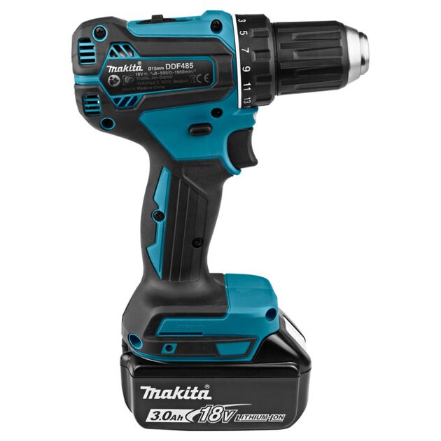 Makita Шурупокрут-дриль акумуляторний DDF485SFJ 18B 1х3А·год 27-50Нм 0-500·0-1900 об·хв кейс 1.7кг, фото , зображення 8 | SNABZHENIE.com.ua