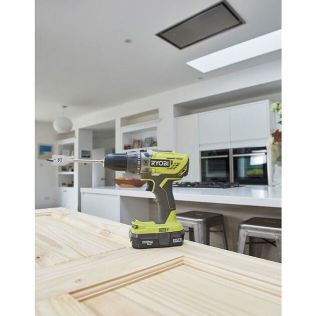 Ryobi Шурупокрут-дриль ударний акумуляторний ONE+ R18PD2-215G 18В 1х1.5А·год ЗП 40Нм 400·1350об·хв 1кг, фото , зображення 4 | SNABZHENIE.com.ua Ryobi Шурупокрут-дриль ударний акумуляторний ONE+ R18PD2-215G 18В 1х1.5А·год ЗП 40Нм 400·1350об·хв 1кг, фото , зображення 4 | SNABZHENIE.com.ua