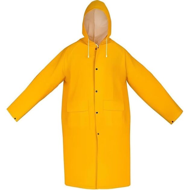 Tolsen Дощовик Tolsen, ХXL, ПВХ-матеріал 0.32мм, водонепроникний, жовтий, фото , изображение 2 | SNABZHENIE.com.ua