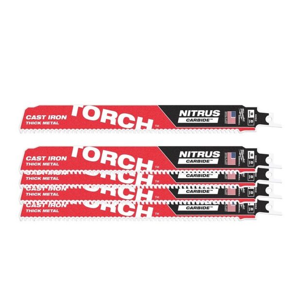 Полотно для сабельных пил TORCH CARBIDE NITRUS MILWAUKEE, 230х3,1мм, (5шт), (металл), фото  | SNABZHENIE.com.ua