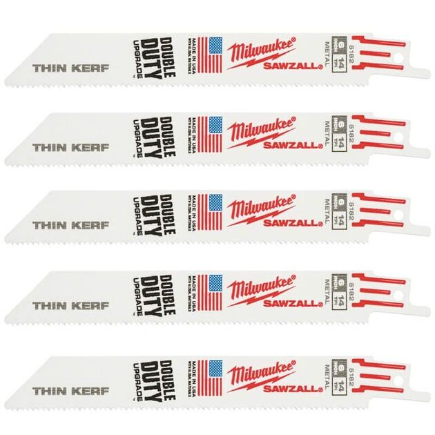 Полотно для сабельных пил THIN KERF MILWAUKEE, 150х1,8мм, (5шт), (металл), фото  | SNABZHENIE.com.ua