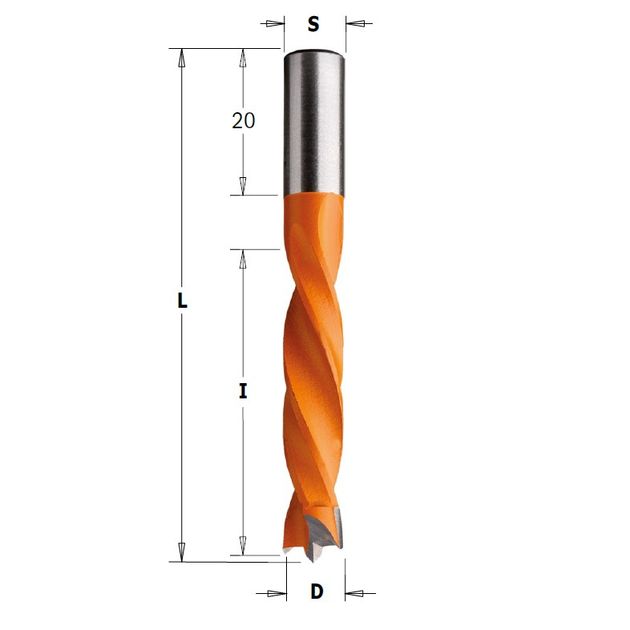 Сверло 5,55 x 40 x 67 мм с 4 канавками, хвостовик 8 мм CMT, фото  | SNABZHENIE.com.ua