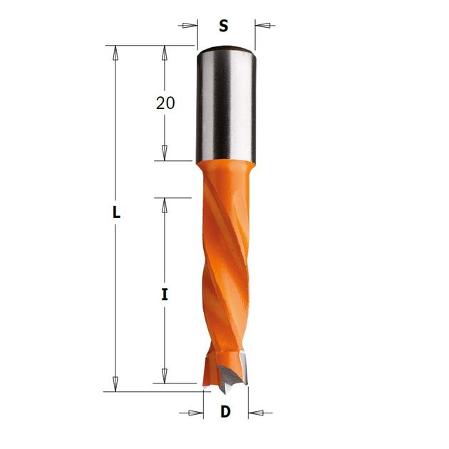 Сверло для глухих отверстий 5,2 x 30 x 57,5 мм, хвостовик 10 мм CMT, фото  | SNABZHENIE.com.ua