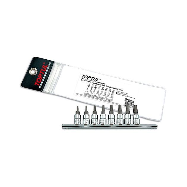 Набор бит TORX T8-T40 1/4" с отверстием 8 ед. TOPTUL (GAAG0805), фото  | SNABZHENIE.com.ua