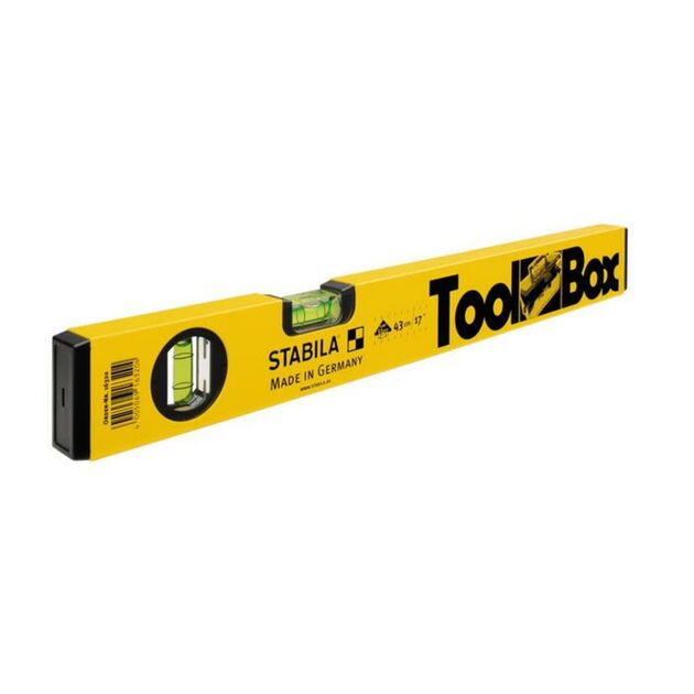 Рівень STABILA TOOLBOX : L= 43 см. точн 0,50 mm/m. 2 капсули, фото  | SNABZHENIE.com.ua