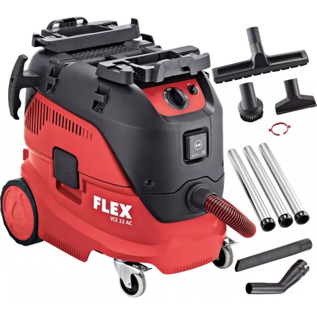 Пылесос строительный 30л, 1200Вт, класс L, с комплектом аксессуаров, FLEX VCE 33 L AC-Set (465674), фото  | SNABZHENIE.com.ua
