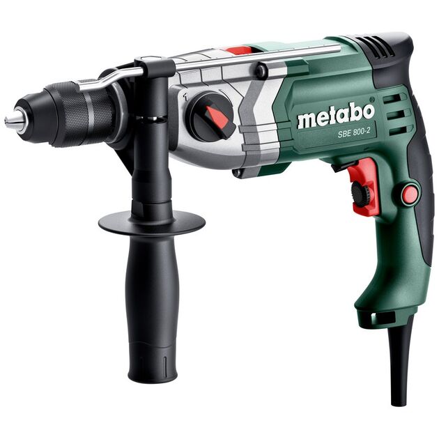 Дриль ударний Metabo SBE 800-2 800Вт ШЗП 1.5-13мм 0-1200·0-3200об·хв 2.3кгДриль ударний SBE 800-2 800Вт ШЗП 1.5-13мм 0-1200·0-3200об·хв 2.3кг, фото  | SNABZHENIE.com.ua